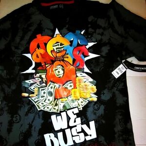 NWT Contender Money Bag We Busy T-Shirt L